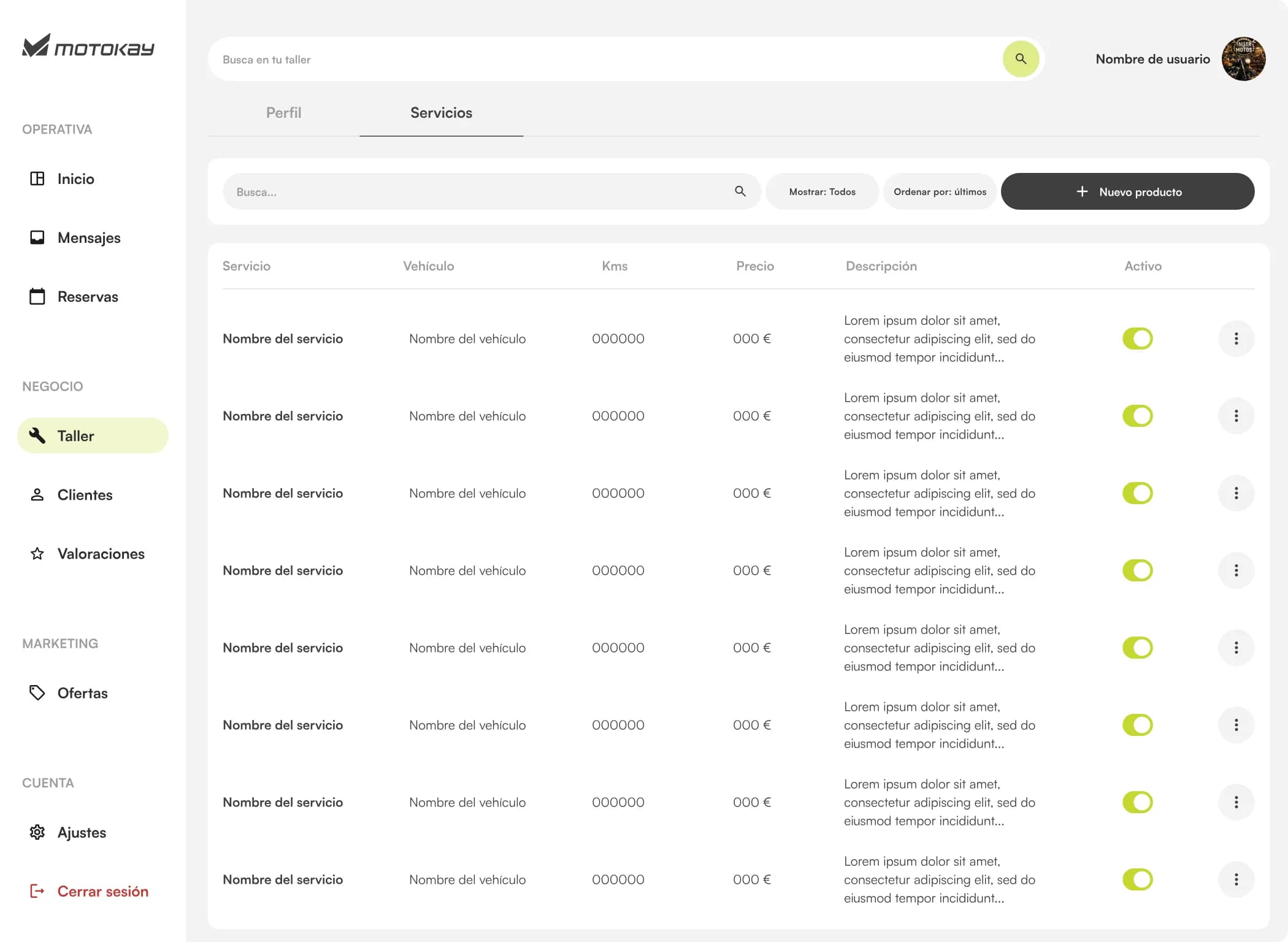 Motokay · Agenda siempre llena